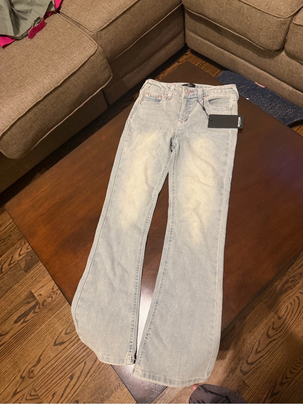 Light Wash Girl’s True Religion Flared Jeans - Classic High-Rise